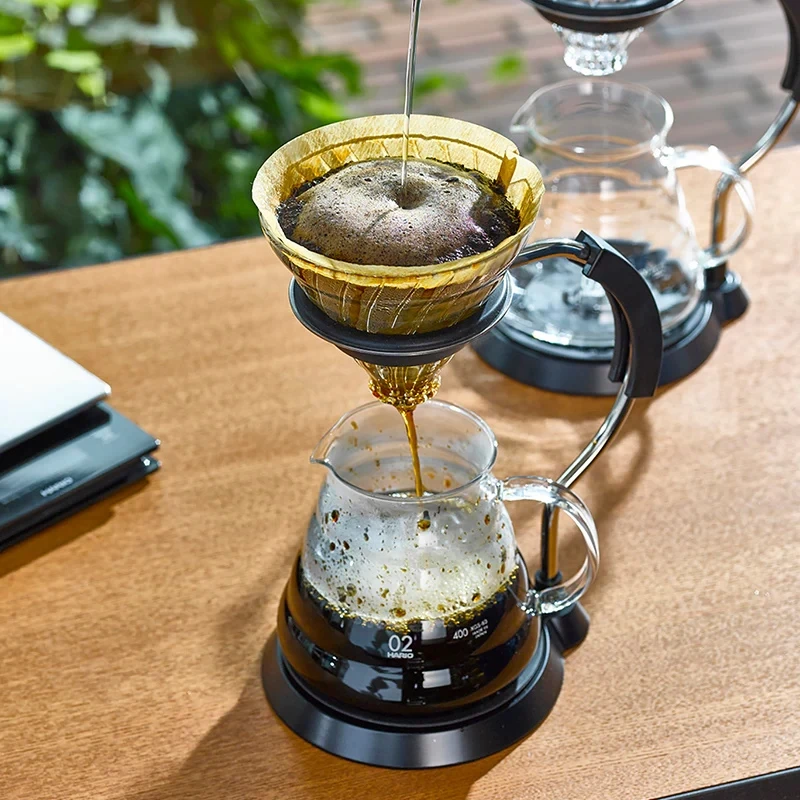 HARIO V60 Arm Stand Glas-Dripper-Set – Schwarz VAS-8006-G by Hario color Svart