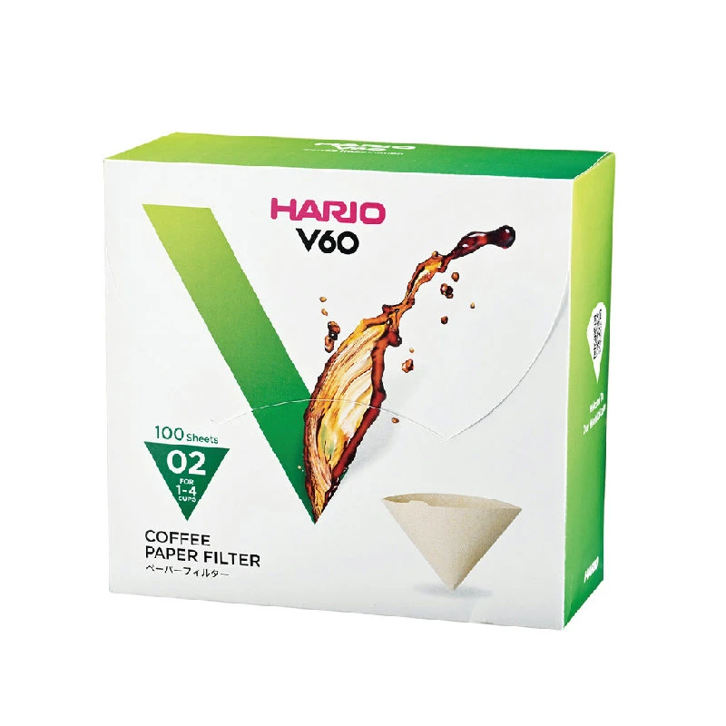 Hario V60 Papierfilter 02 Natur 100 Stk. (Box) VCF-02-100MK by Hario color Svart