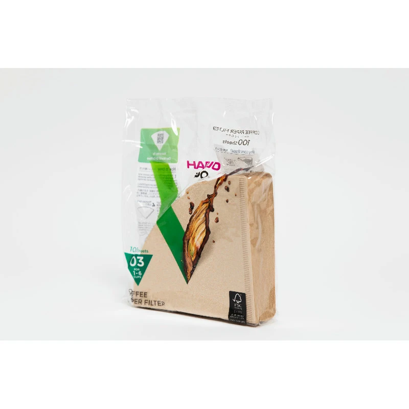 Hario V60 Papierfilter 03 Natur 100 Stk. VCF-03-100M by Hario color Svart