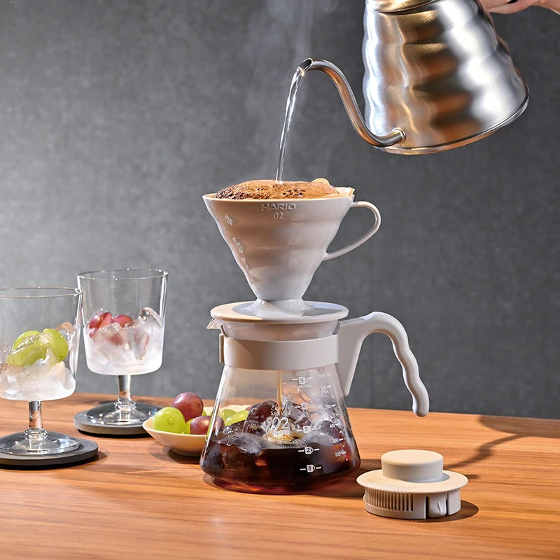 Hario V60 Kaffeeserver 02 Set / Hellgrau VCSD-02-PGR by Hario color Svart