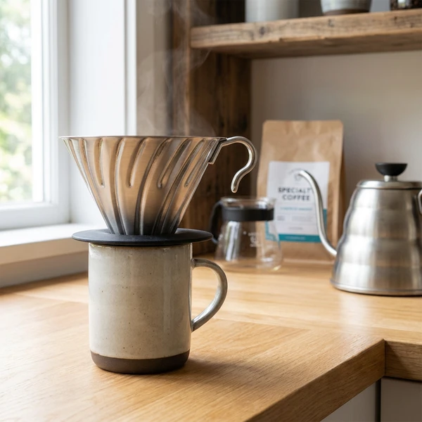 Hario V60 Metal Dripper 02 / Silber VDMR-02-HSV by Hario color Svart