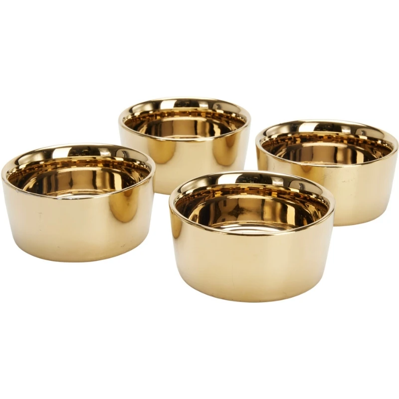 Servierschalen 4er-Set aus Steingut Ø15 cm 210001380 by Koop color Svart