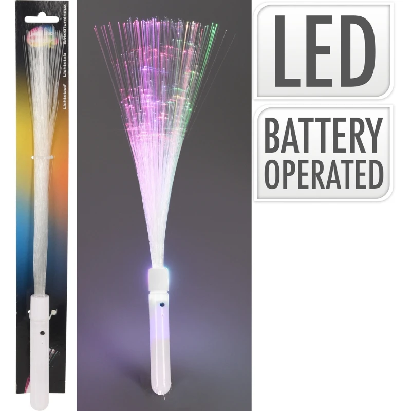 Glasfaser-Leuchtstab 35 cm 491021590 by Koop color Svart