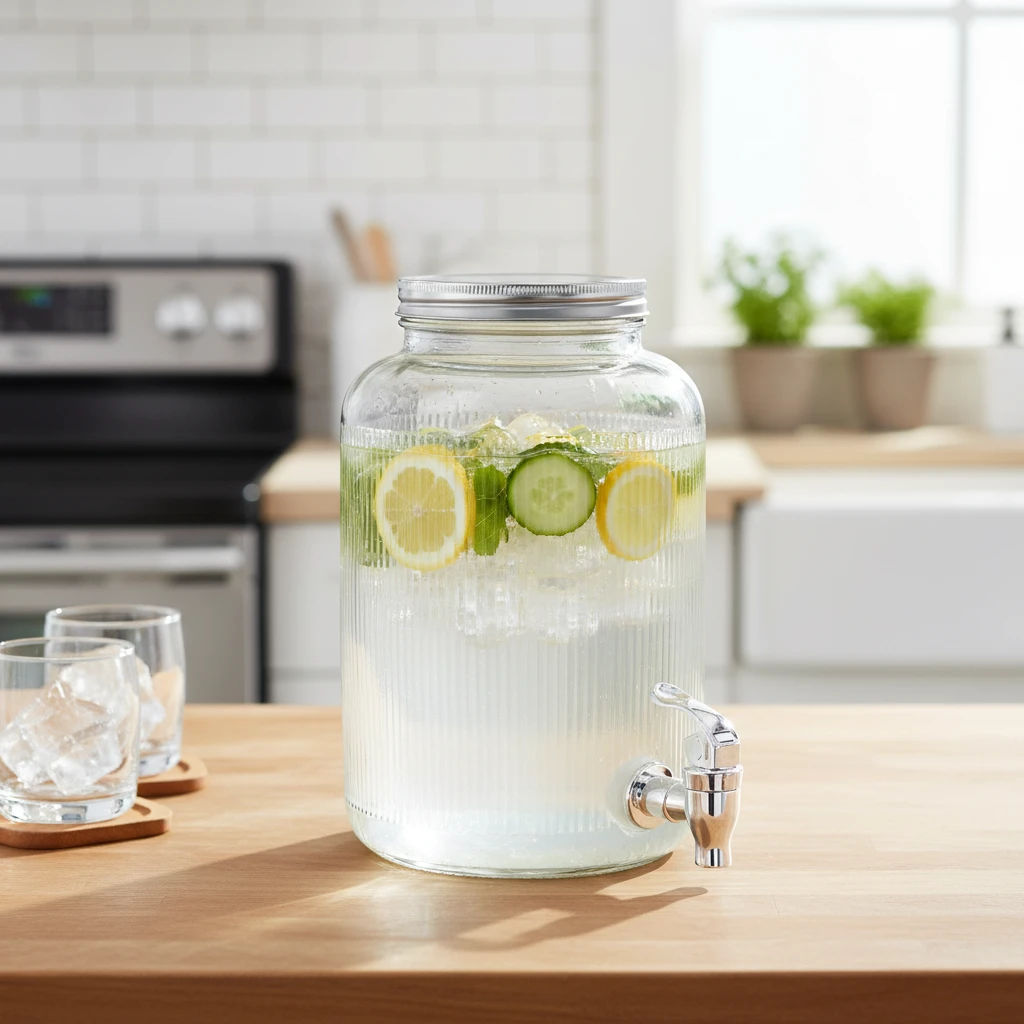 Getränkespender Glas 4 Liter CD4100370 by Koop color Svart