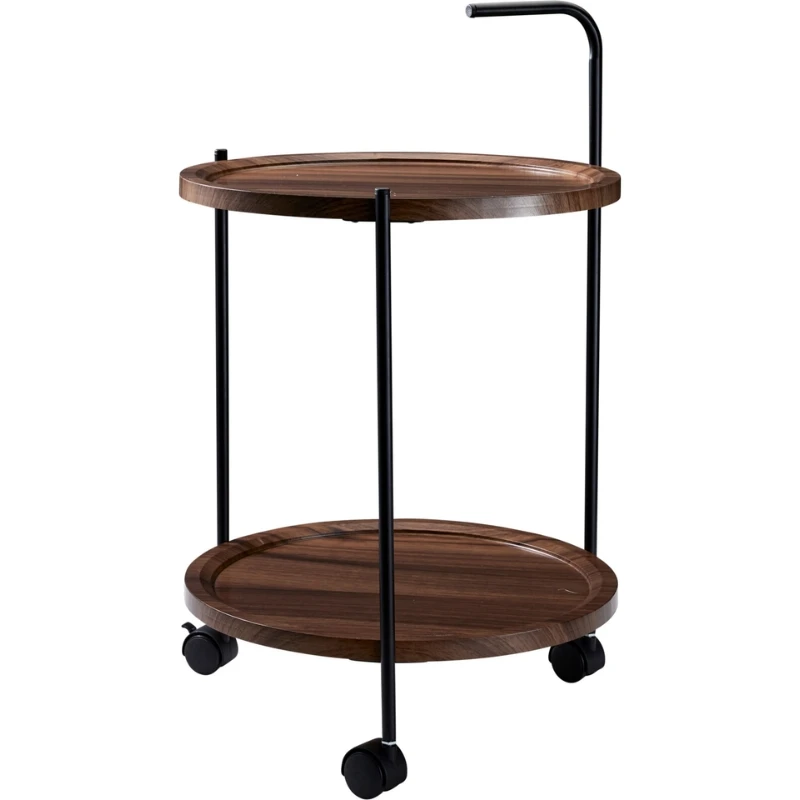 Beistelltisch auf Rollen Ø40xH67 cm DD1001520 by Koop color Svart