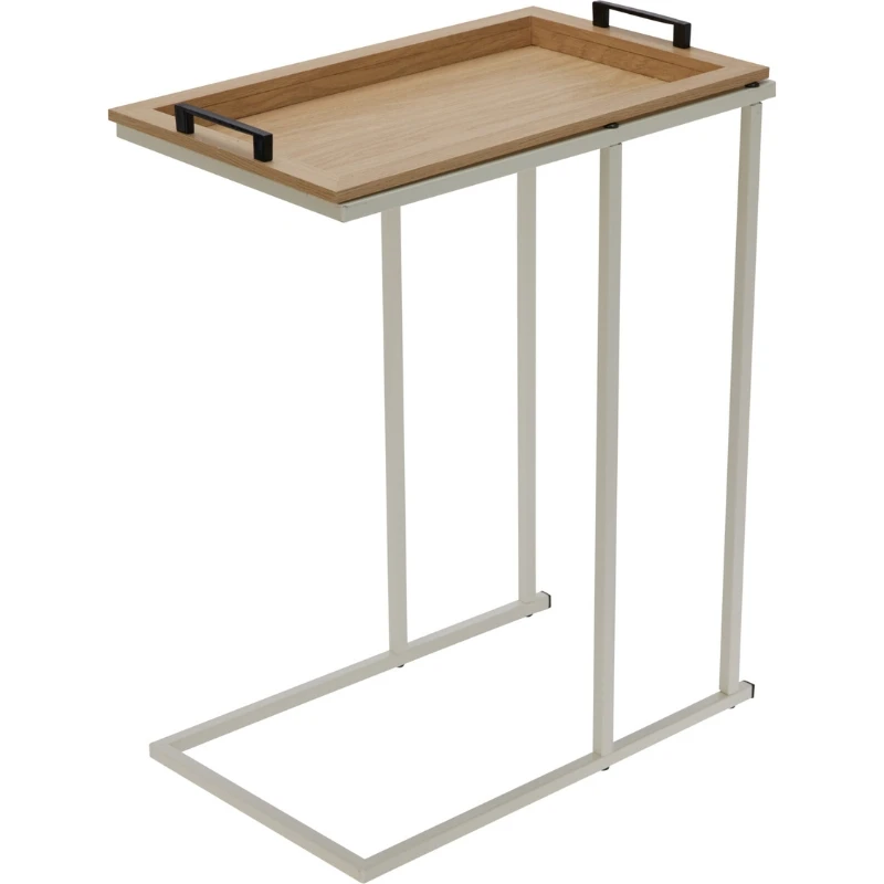 Beistelltisch Offwhite MDF und Eisen 40x40x65 cm NB1510510 by Koop color Svart