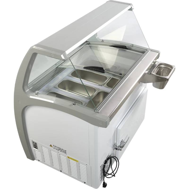 Speiseeisvitrine für 6 Eisbehälter - SIC6WB - Scandomestic 23424510000SIC6WB by Scandomestic color Svart