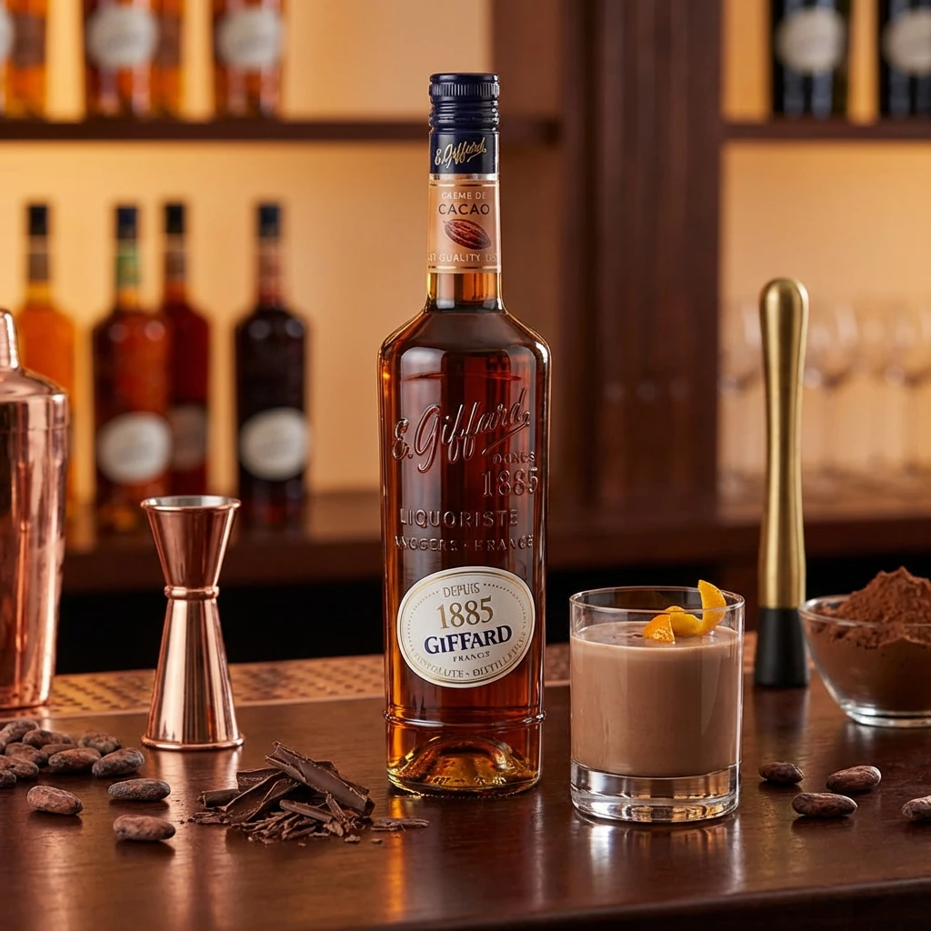 Giffard Likör Creme de Cacao Braun FL 70 63250 by GIFFARD color Svart