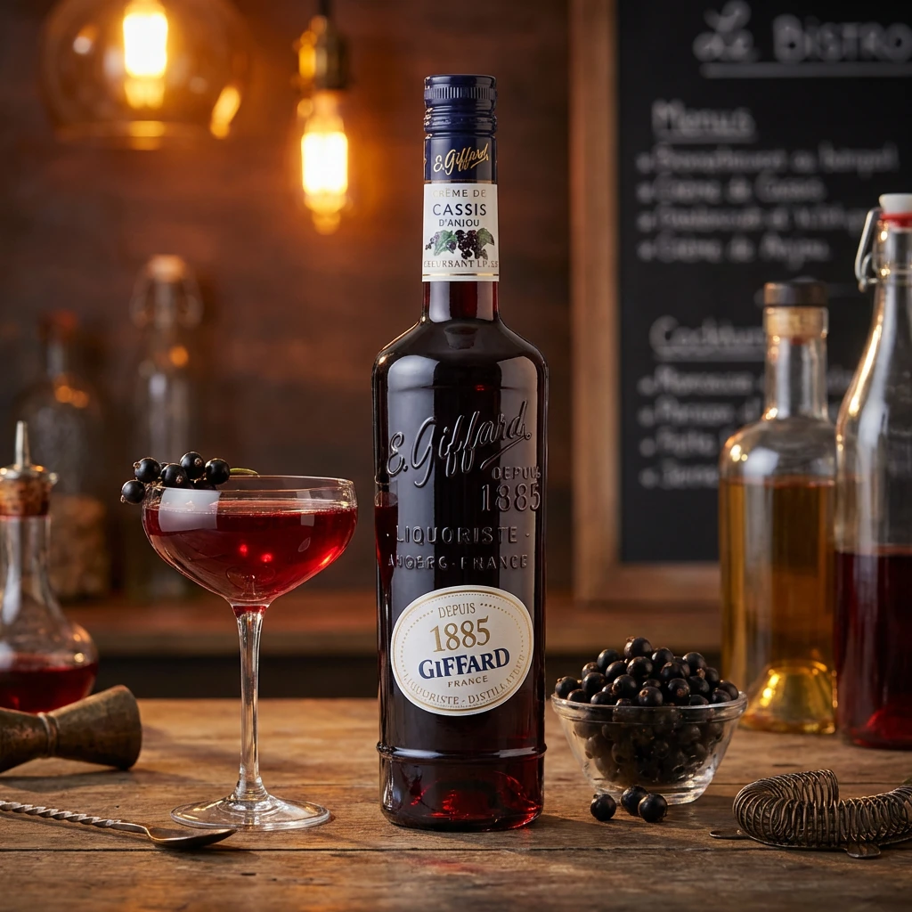 Giffard Liqueur Creme de Cassis d'Anjou FL 70 63287 by GIFFARD color Svart