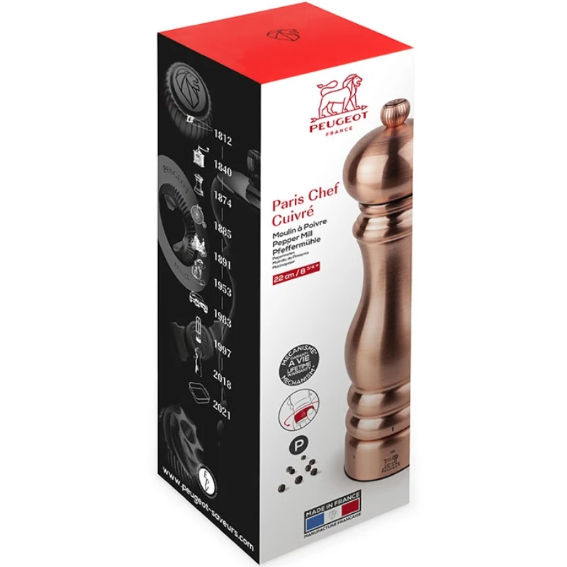 Peugeot Paris Chef Pfeffermühle u'Select, Kupfer, 22 cm 39806 by Peugeot color Svart