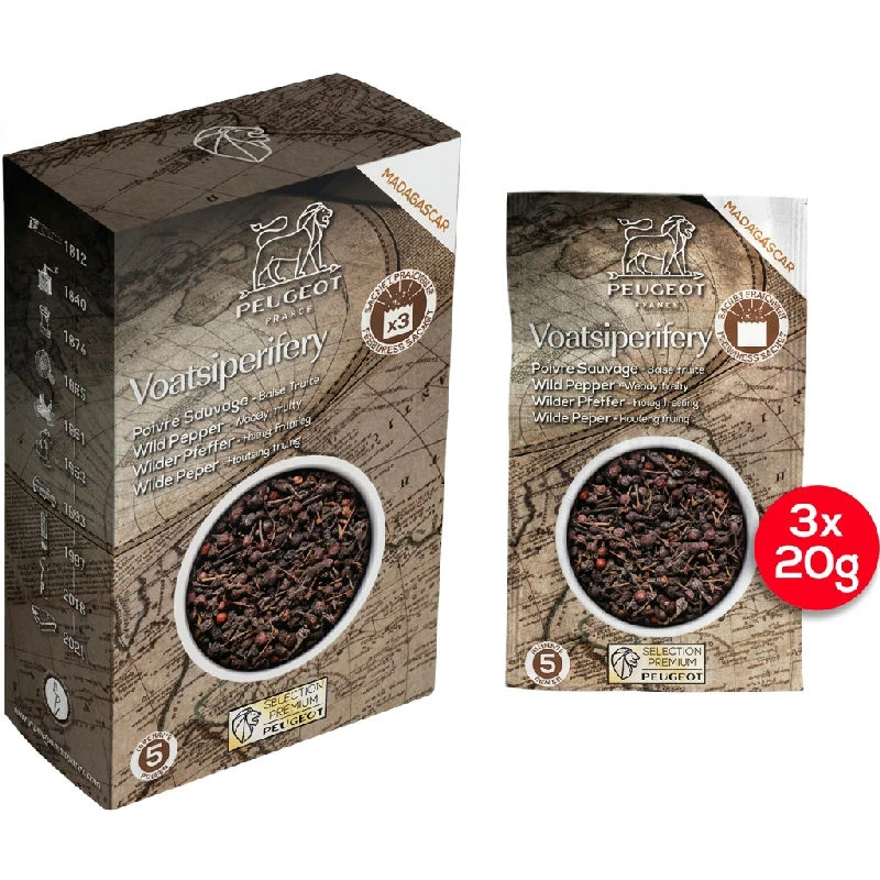 Peugeot Voatsiperifery Pfeffer 60 g 42493 by Peugeot color Svart