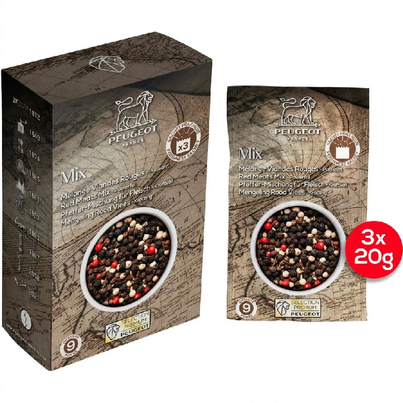 Peugeot Pfeffermischung für Fleisch 60g 42707 by Peugeot color Svart