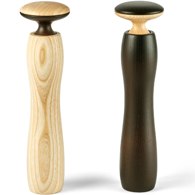 HERCULES Keramik-Gewürzmühle, Medium, Dunkle Esche, 28,5 cm, Ø 7,5 cm LESPTL by Legnoart color Svart