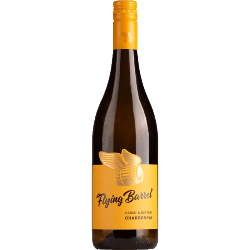 Chardonnay Oaked and Buttery 0,75 L – Flying Barrel 24010 by Flying Barrel color Svart