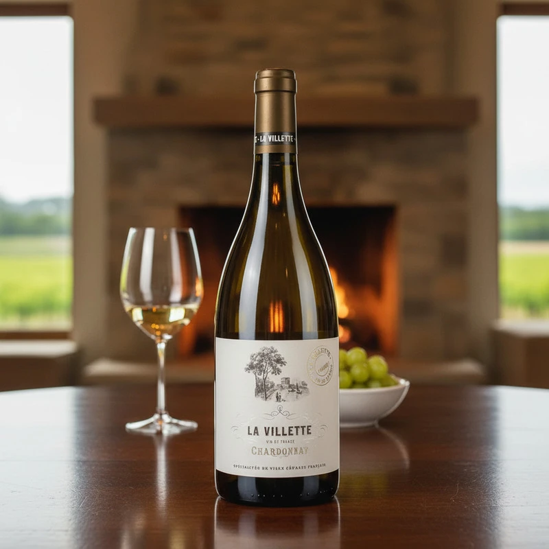 Chardonnay VDF 0,75 L – La Villette 24671 by La Villette color Svart
