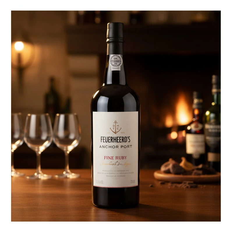 Portwein Fine Ruby 0,75 L – Feuerheerds 25069 by Feuerheerds color Svart