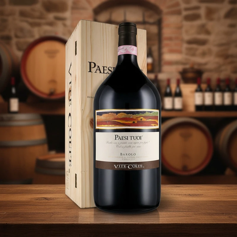 Barolo DOCG Paesi Tuoi 2018 3,0 L Holzkiste – Vite Colte 25239 by Vite Colte color Svart