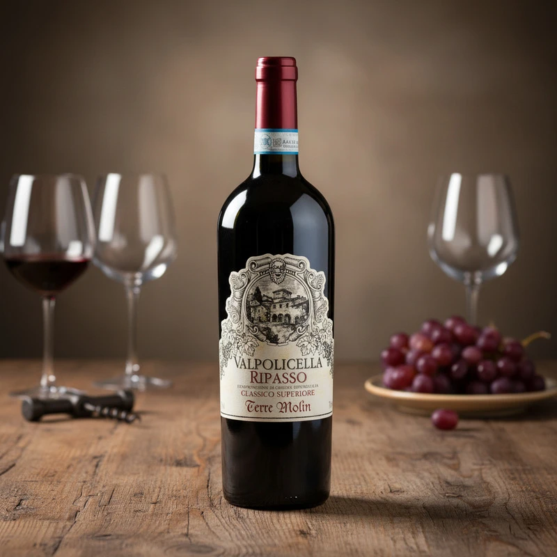 Valpolicella Superiore Ripasso DOC 0,75 L – Terre Molin 25376 by Terre Molin color Svart