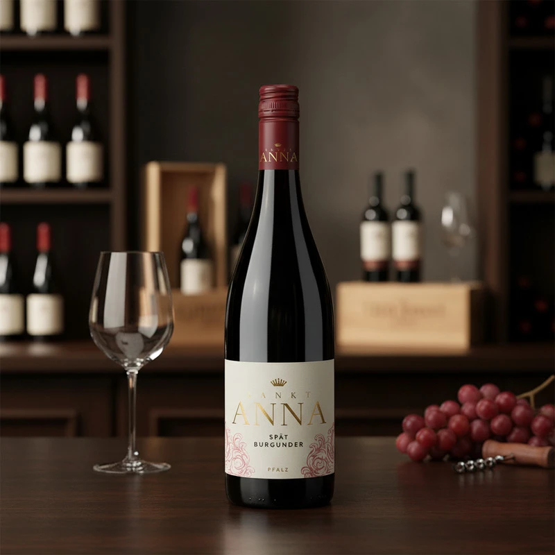 Spätburgunder Pinot Noir Pfalz 0,75 L – Sankt Anna 25805 by Sankt Anna color Svart