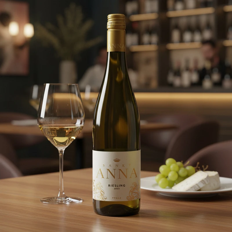 Riesling Feinherb 0,75 L – Sankt Anna 25807 by Sankt Anna color Svart
