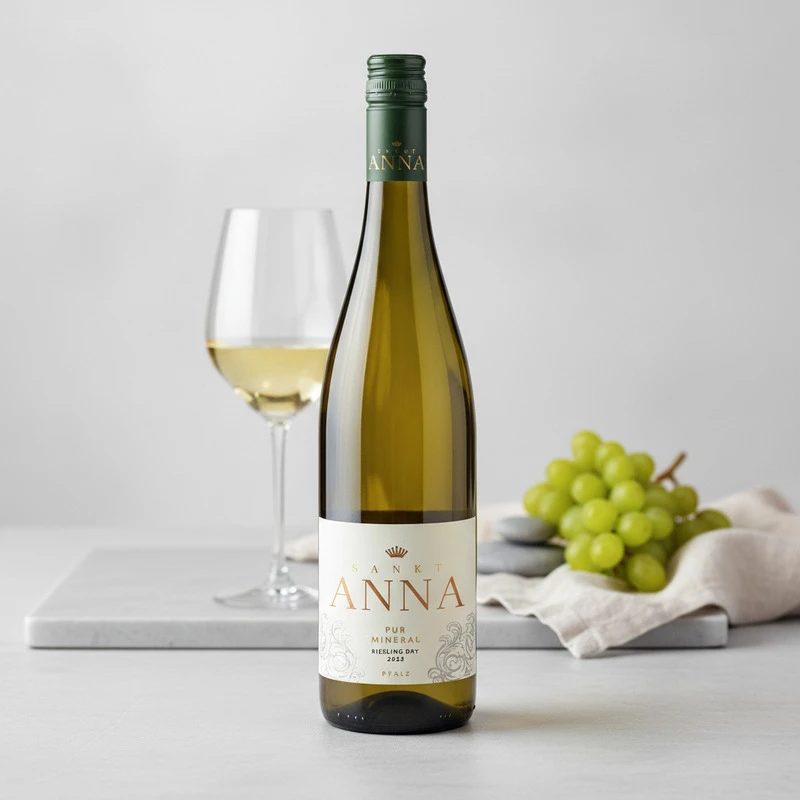 Riesling Dry Pur Mineral 2024 0,75 L – Sankt Anna 25806 by Sankt Anna color Svart