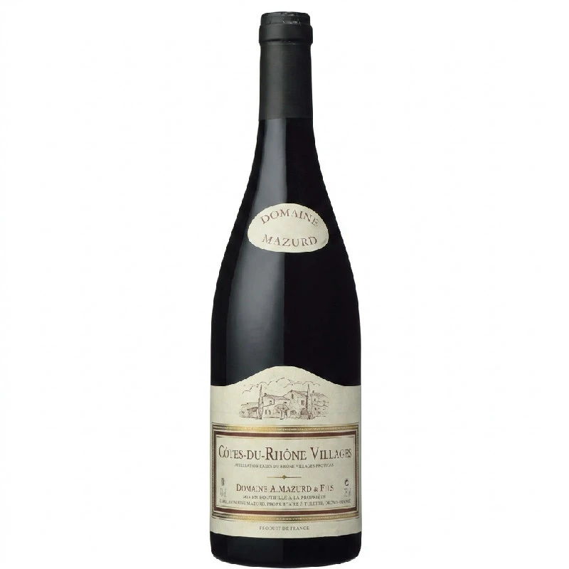 Côtes du Rhône Villages 0,75 L – Domaine Mazurd 25900 by Domaine Mazurd color Svart