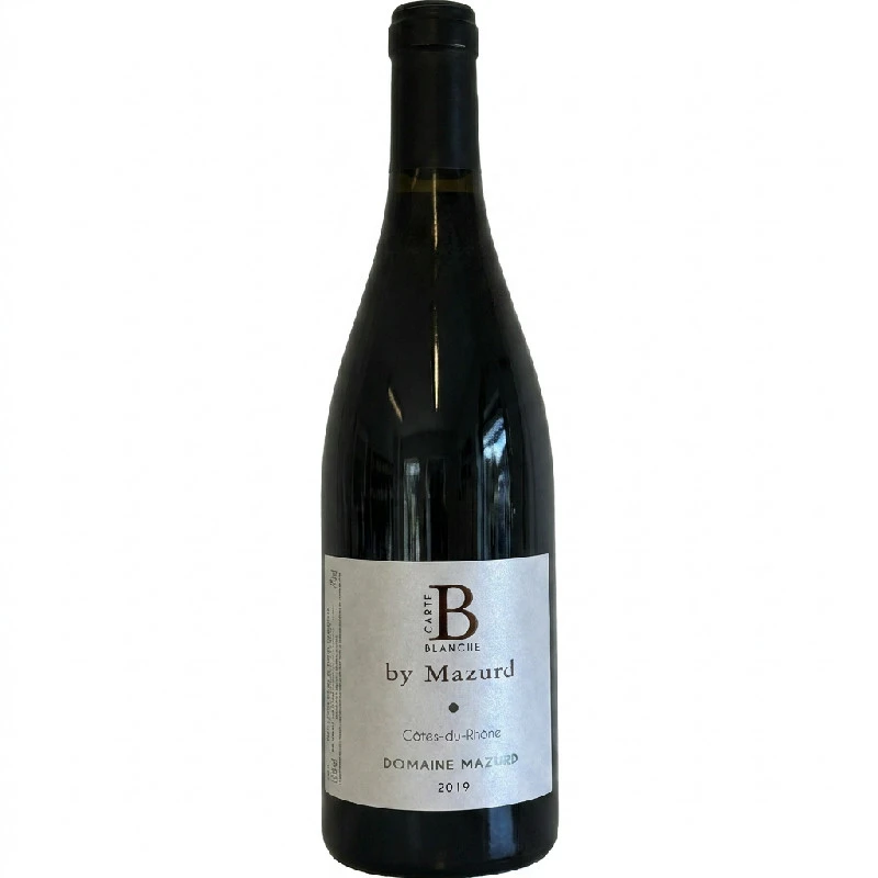 Carte Blanche Côtes du Rhône 0,75 L – Domaine Mazurd 25903 by Domaine Mazurd color Svart