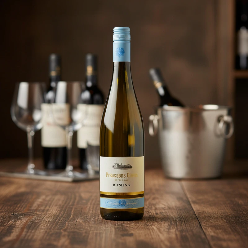 Riesling Feinherb Rheingau 2024 0,75 L – Rheinhartshausen 26025 by Rheinhartshausen color Svart