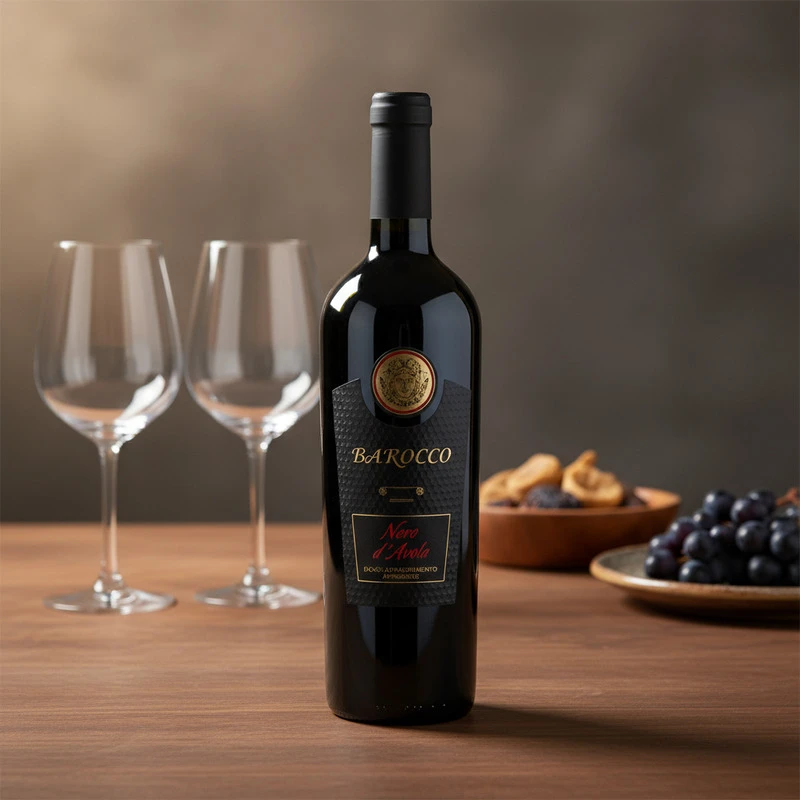 Nero d’Avola DOC Appassimento 0,75 L – Barocco 26092 by Barocco color Svart