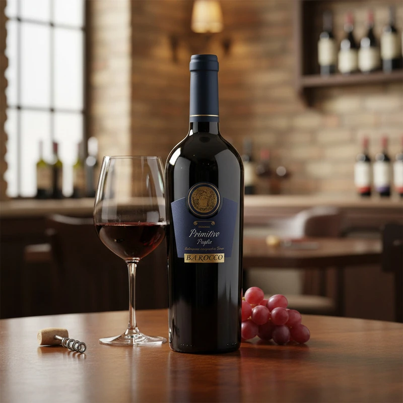 Primitivo Puglia IGT 0,75 L – Barocco 26096 by Barocco color Svart