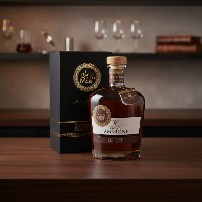 Grappa Amarone Il Bacio 40 % 0,70 L – Marcarti 26912 by Marcarti color Svart