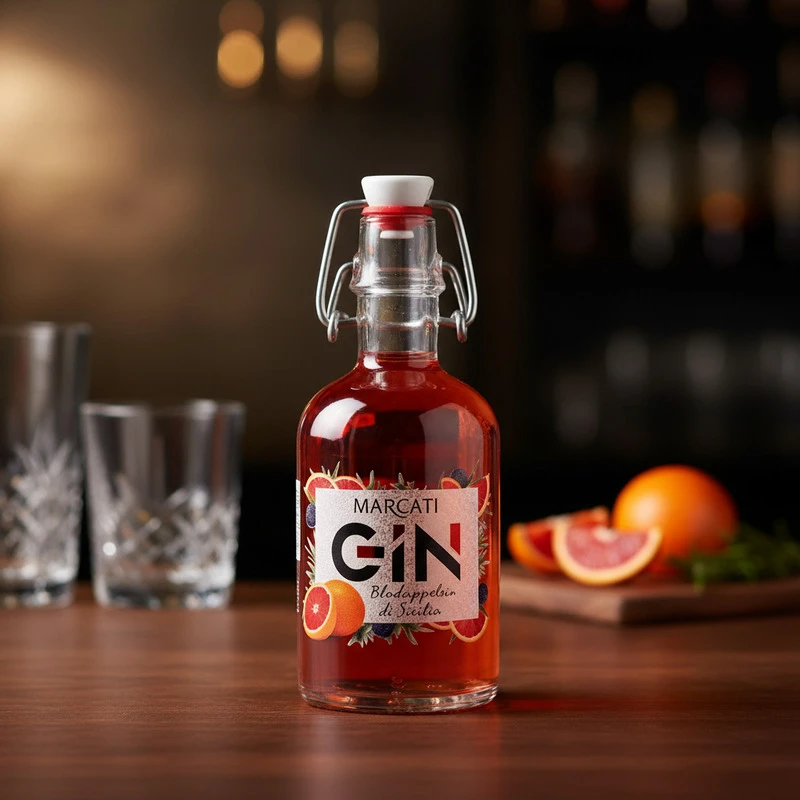 Gin Blutorange Sicilia 42 % 10 cl – Marcarti 26936 by Marcarti color Svart