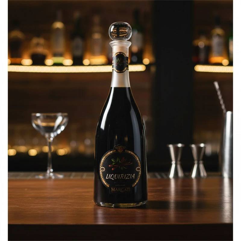 Lakritzlikör Liquirizia 25 % 0,70 L – Marcarti 26955 by Marcarti color Svart