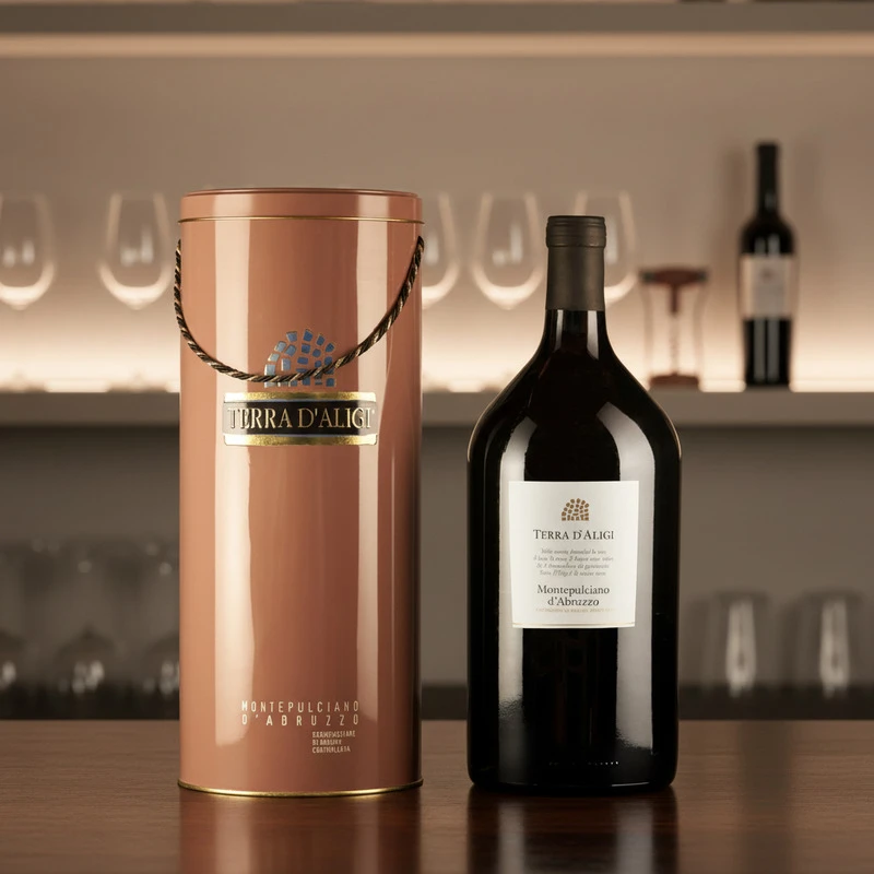 Montepulciano d’Abruzzo DOC 3 L Stahlröhre – Terra d’Aligi 25020 by Terra d’Aligi color Svart