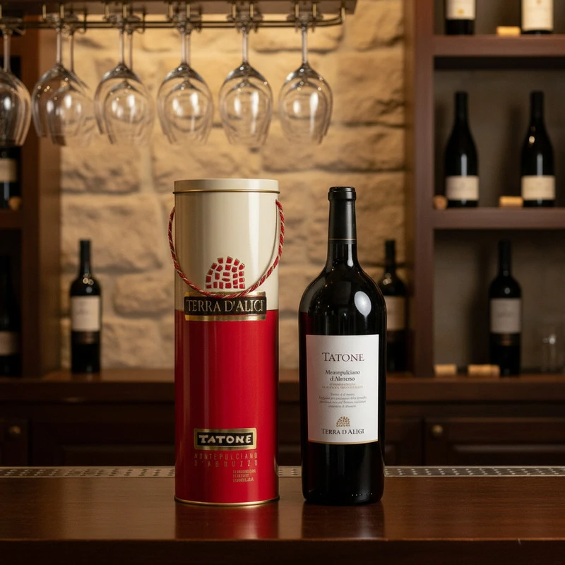 Tatone Montepulciano d’Abruzzo DOC 2019 1,5 L Stahlrohr – Terra 25039 by Terra d’Aligi color Svart