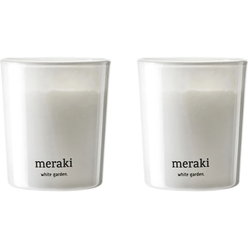 Meraki Duftkerzen, White garden, Weiß 2 Stk. 366650100 by Meraki color Vit