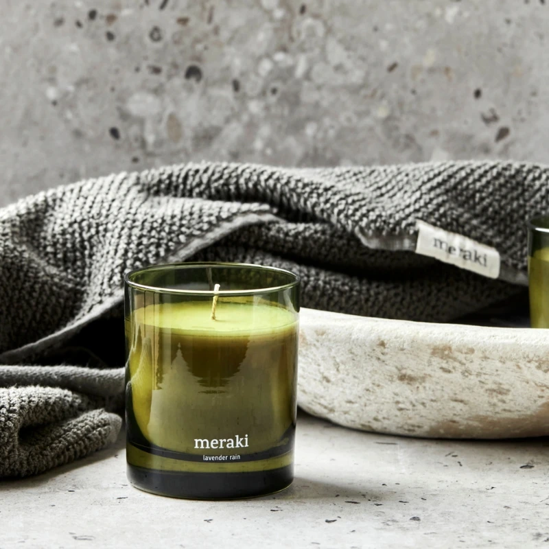 Meraki Duftkerze Lavender Rain, Grün Hoch 200 g 366650202 by Meraki color Grön