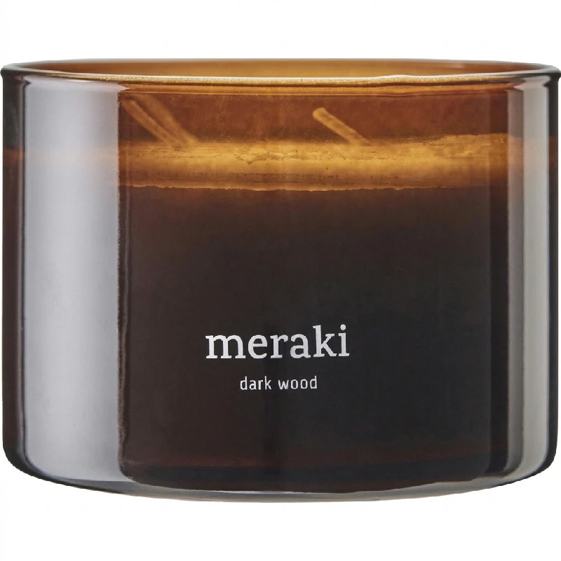 Meraki Duftkerze, Dark Wood, Braun Groß 366650305 by Meraki color Bruin