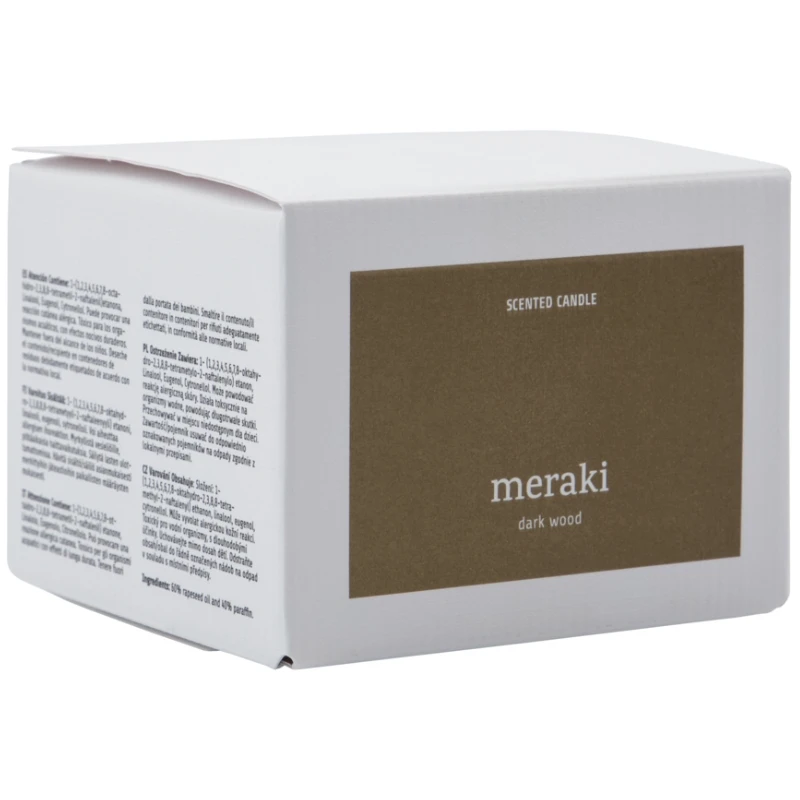 Meraki Duftkerze, Dark Wood, Braun Groß 366650305 by Meraki color Bruin