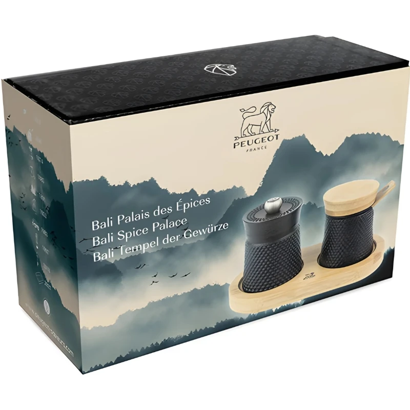 Peugeot Bali Pfeffermühle und Salzschale Set aus Gusseisen 39967 by Peugeot color Svart, vit