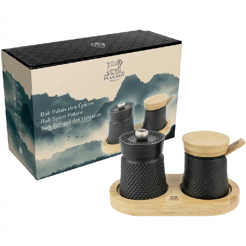 Peugeot Bali Pfeffermühle und Salzschale Set aus Gusseisen 39967 by Peugeot color Svart, vit