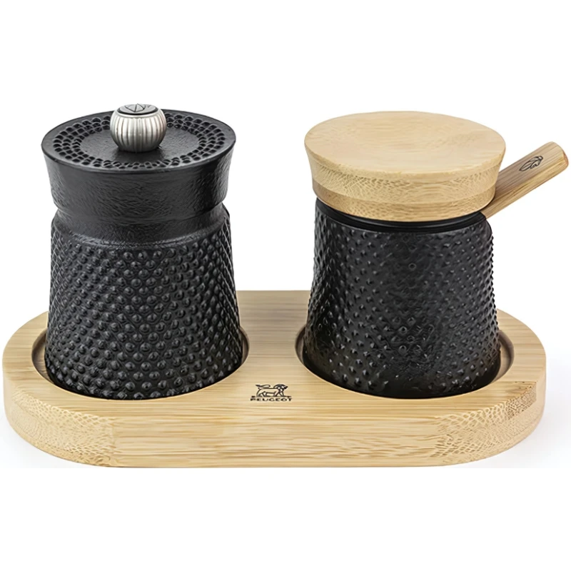 Peugeot Bali Pfeffermühle und Salzschale Set aus Gusseisen 39967 by Peugeot color Svart, vit