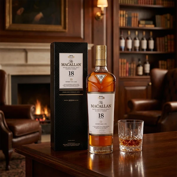 Macallan Sherry Oak 18 YO Highland Single Malt 70 cl 2024 100122682024 by MACALLAN color Svart