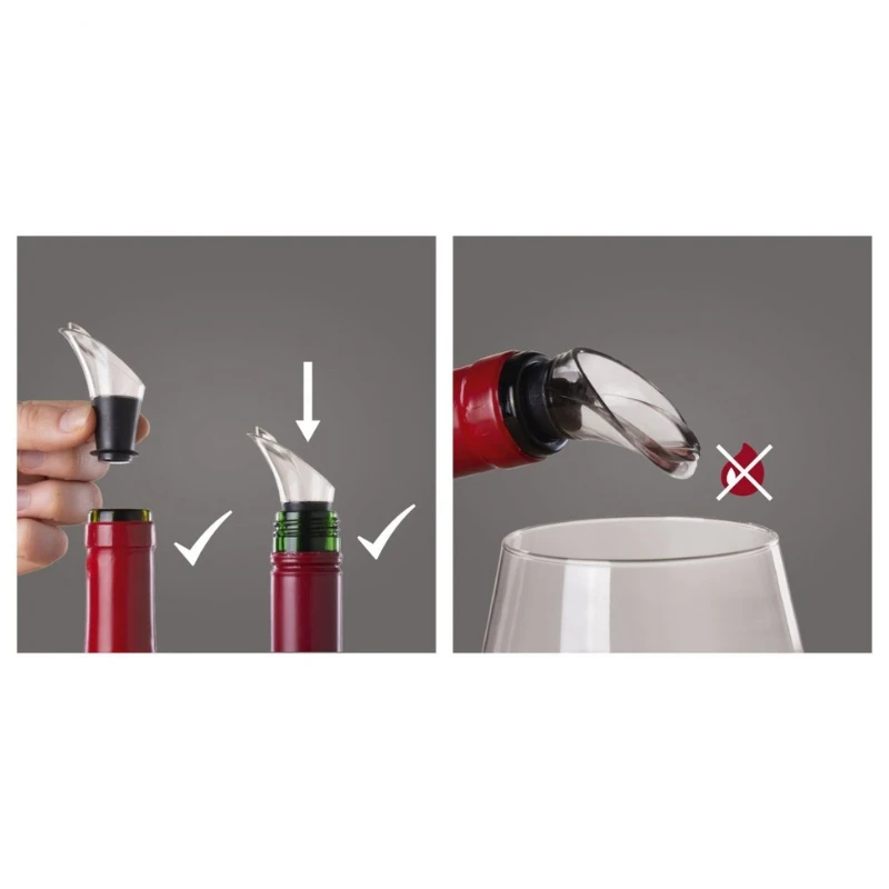 Vacu Vin Weinausgießer Crystal – 2 Stück V1854060 by Vacu Vin color Svart