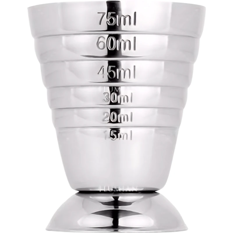Jigger Multilevel 15/75 ml aus Edelstahl CJC1575 by Barprofessional color Svart