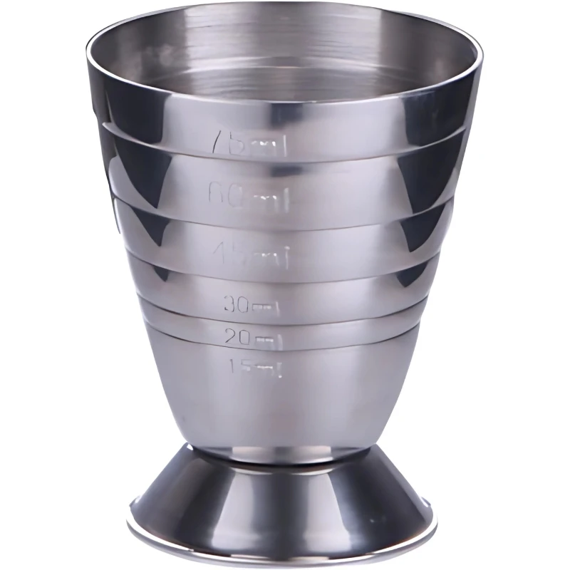 Jigger Multilevel 15/75 ml aus Edelstahl CJC1575 by Barprofessional color Svart