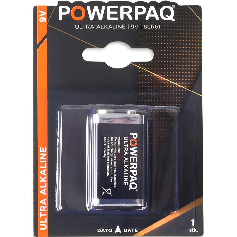 Batterien | Ultra Alkaline 9V | PowerPaq 12924AG by PowerPaq color Svart/guld