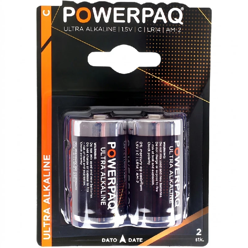 PowerPaq Ultra Alkaline C Batterien 12923AG by PowerPaq color Svart/guld