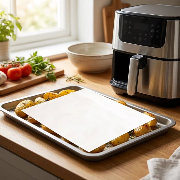 Dauerbackfolie, quadratisch | Wiederverwendbar 13719AG by Airfryer color Beige/Natuur