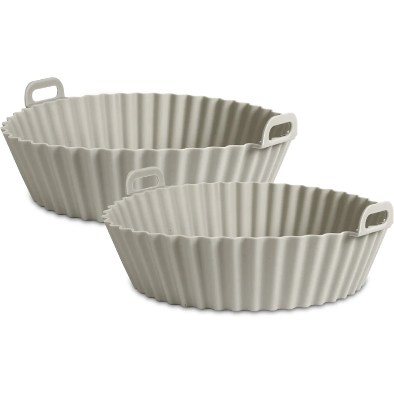 Silikonformen, rund | 2er-Set | Ø16+Ø20 cm 13720AG by Airfryer color Grijs